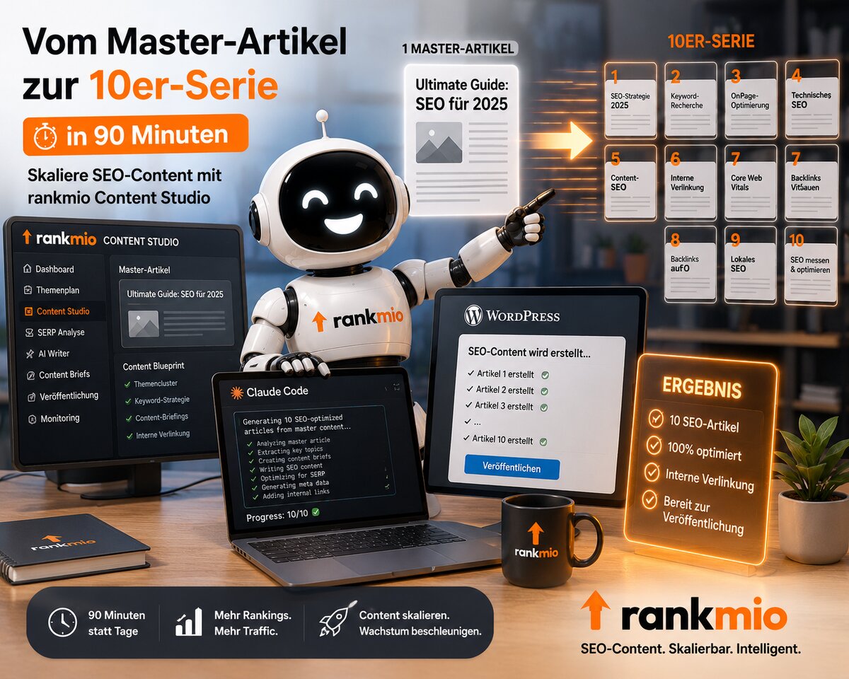 SEO-Master-Class: vom Master-Artikel zur skalierbaren Content-Serie mit Rankmio